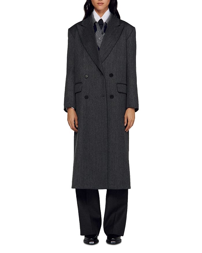 Sandro Long Double Breasted Coat | Bloomingdale's