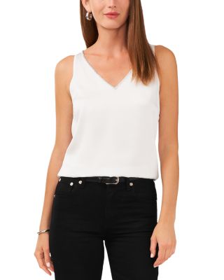 VINCE CAMUTO - Rhinestone Trim Tank Top