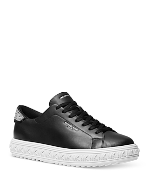 Shop Michael Kors Women's Grove Lace Up Low Top Sneakers In Black