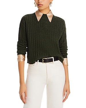 MADEWELL LEVI RIBBED MOCK NECK CROPPED SWEATER