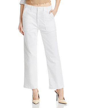 Analeigh High Rise Straight Leg Jeans in Cloud White