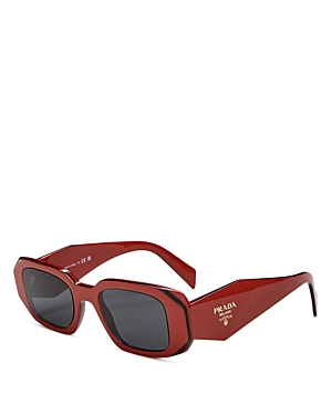 Prada Runway 49mm Rectangle Sunglasses In Orange
