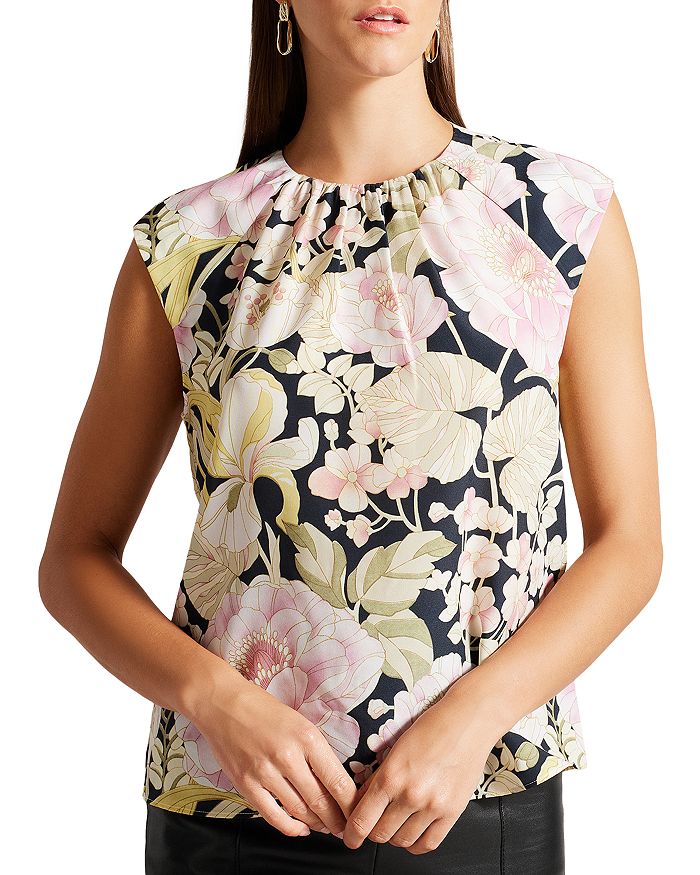 Ted Baker Liyllah Gathered Neck Shell | Bloomingdale's