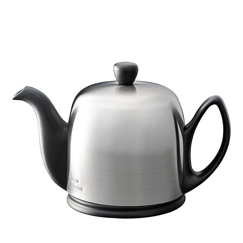Shop Degrenne Paris Salam 23 Oz. Tea Pot In Black/aluminum