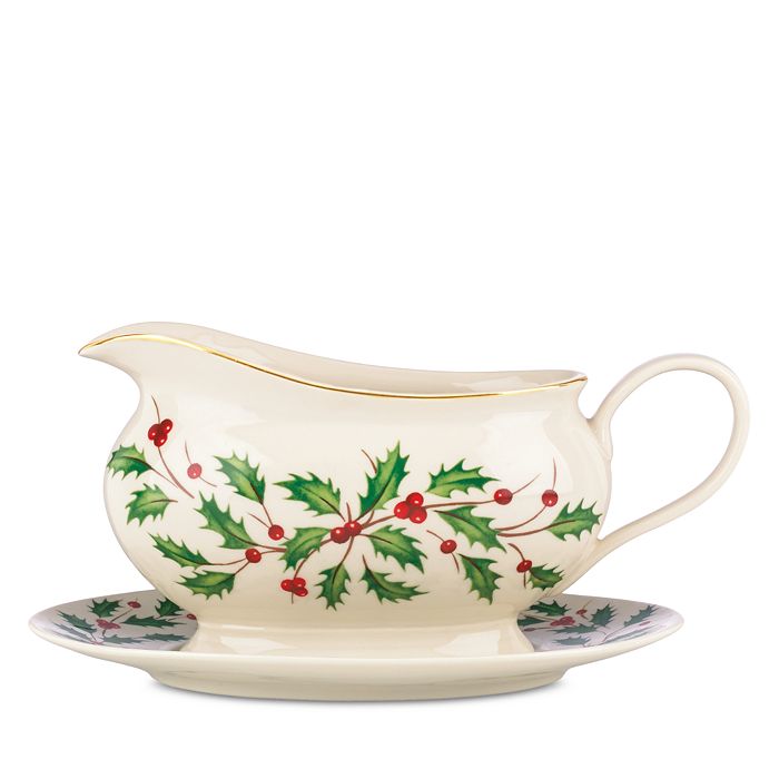 Lenox Holiday Gravy Boat & Stand Bloomingdale's