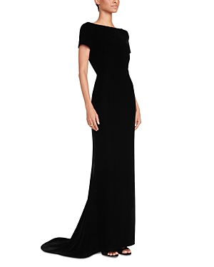 Emelyn Cap Sleeved Backless Gown