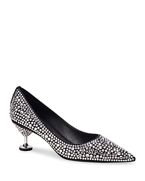Shop Kate Spade New York Women's Garnish Embellished Pointed Toe Pumps In Black/clear