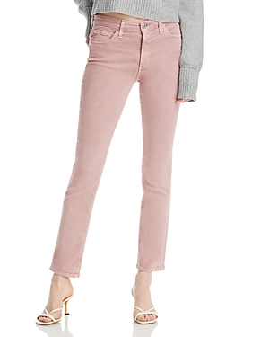Ag High Rise Ankle Slim Straight Jeans in Rose Blush