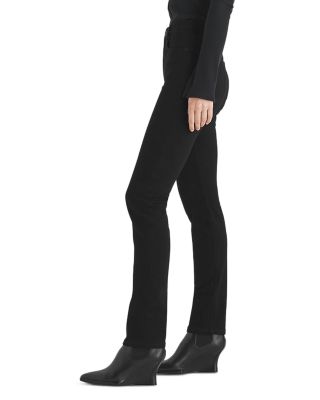 Wren High Rise Slim Straight Jeans in Black