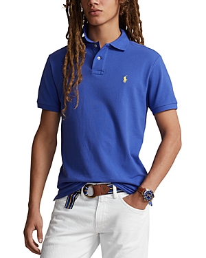 Shop Polo Ralph Lauren Custom Slim Fit Printed Mesh Polo Shirt In Liberty