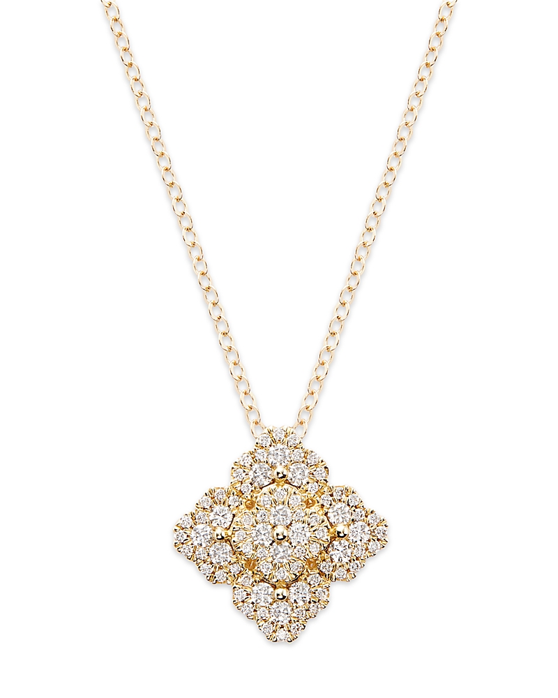 Bloomingdale's Fine Collection Diamond Clover Cluster Pendant Necklace in 14K Yellow Gold, 0.50 tcw Review