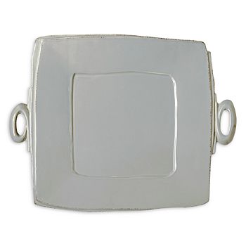 VIETRI - Lastra Gray Handled Square Platter