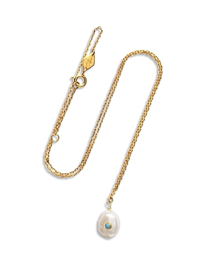 Anni Lu Cultured Freshwater Baroque Pearl & Composite Turquoise Pendant Necklace, 16.5-18