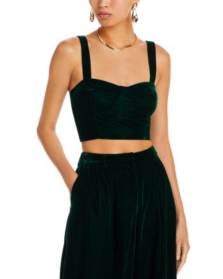 AQUA - Velvet Cropped Top - 100% Exclusive