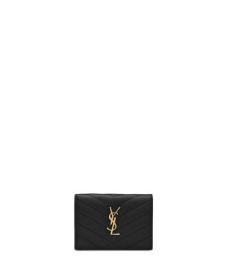SAINT LAURENT - Cassandre Matelass&eacute; Flap Card Case