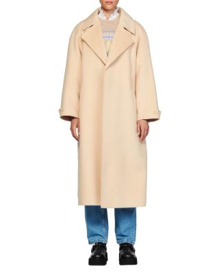 Sandro Sandy Wool Belted Coat Bloomingdale s