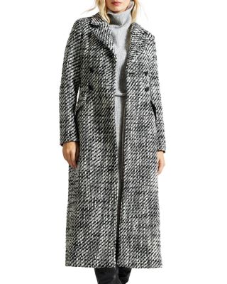 Top ted baker straight tailored coat light grey NWT