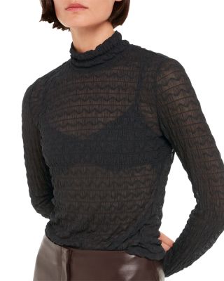 Whistles - Textured Ruched Top