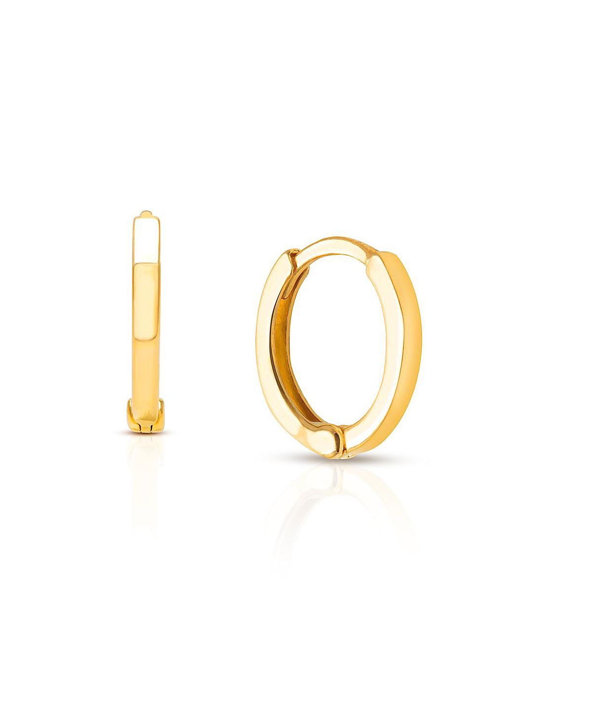 Tiny Blessings Girls' 14K Gold Modern 11mm Huggie Hoop Earrings - Little Kid, Big Kid
