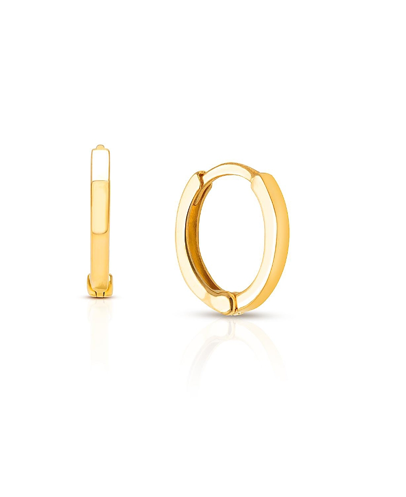 Tiny Blessings Girls' 14K Gold Modern 11mm Huggie Hoop Earrings - Little Kid, Big Kid