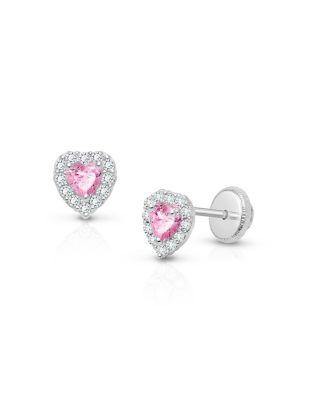 Girls' 14K Gold Blissful Heart Studs Screw Back Earrings - Baby, Little Kid, Big Kid
