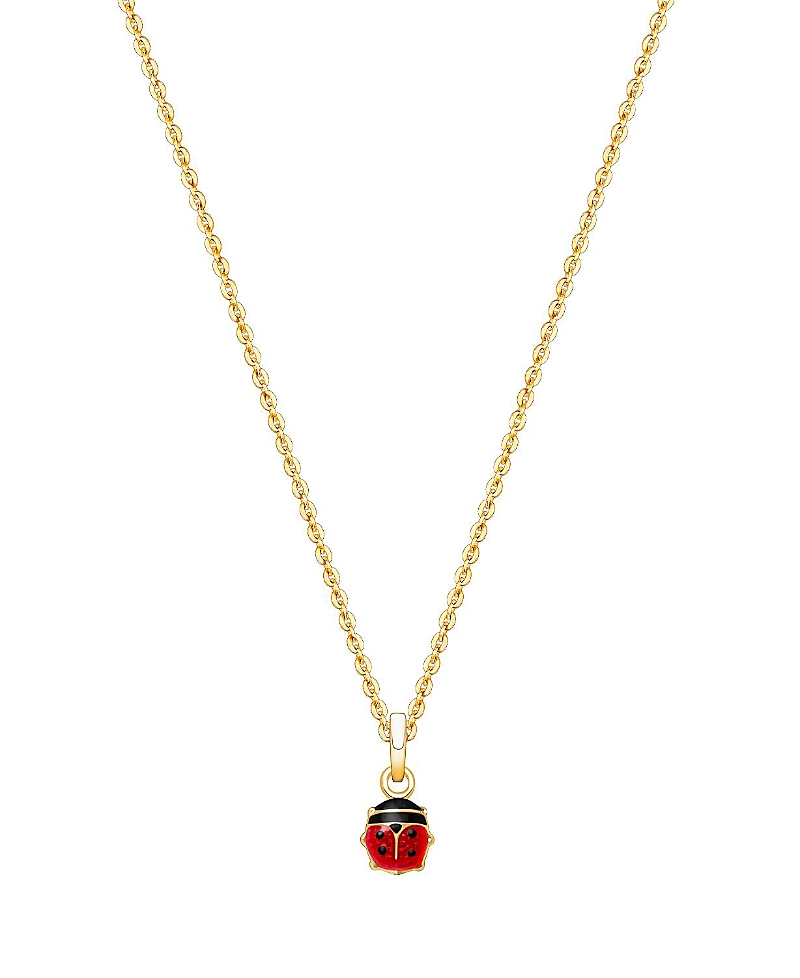 Tiny Blessings Children's 14K Gold Lil' Ladybug Girls' 12-14 Necklace