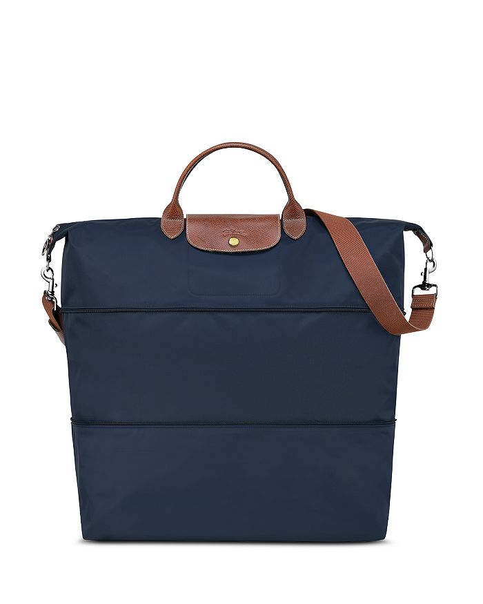 LONGCHAMP Le Pliage Gray Nylon Travel Weekender Duffel Bag W/ Mini Pouch-Read