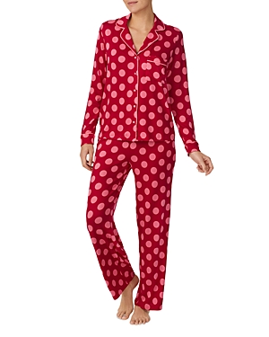 Shop Kate Spade New York Printed Pajamas Set In Fucsia Rose