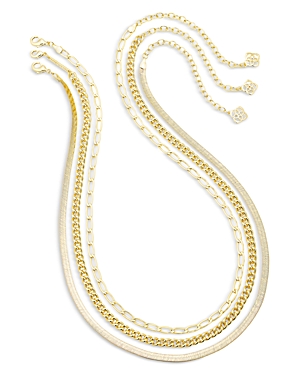 Kendra Scott Mixed Link Layering Necklaces in Gold Tone, Set of 3