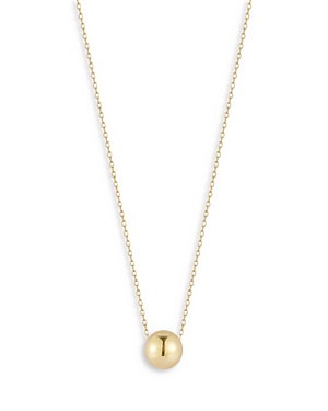 Moon & Meadow 14K Yellow Gold Polished Ball Pendant Necklace, 16