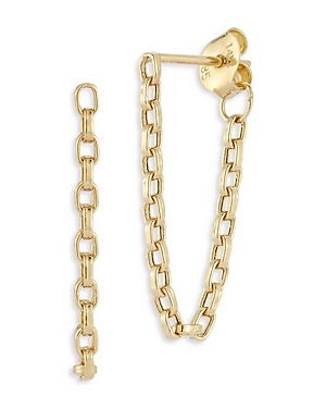Moon & Meadow 14K Yellow Gold Chain Link Front to Back Drop Earrings