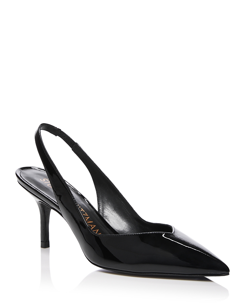 Stuart Weitzman Women's Pointed Toe 75 Slingback High Heel Pumps In Black