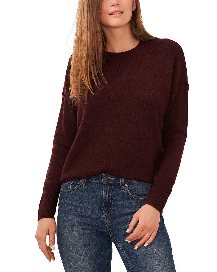 Vince Camuto Plus Size Crewneck Sweater In Port