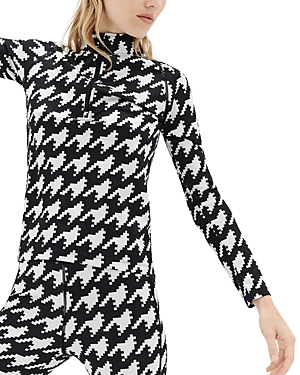 Shop Perfect Moment Thermal Half Zip Sweater In Houndstooth