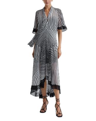 REISS Anaya Check Midi Dress | Bloomingdale's