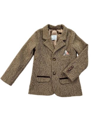 Petite Maison Kids - Boys' Herringbone Tweed Jacket - Baby, Little Kid, Big Kid