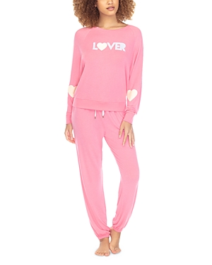 Star Seeker Pajama Set in Pink/Allure
