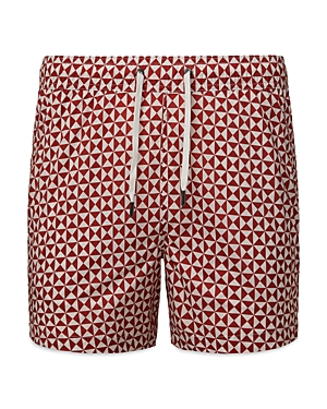 Shop Onia Charles 5 Swim Trunks In Burnt Red