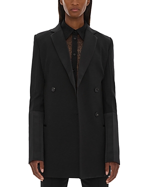 Shop Helmut Lang Stretch Tuxedo Jacket In Black