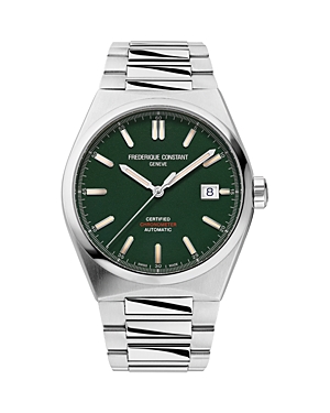 Shop Frederique Constant Highlife Automatic Cosc Watch & Interchangeable Strap, 39mm In Green/silver