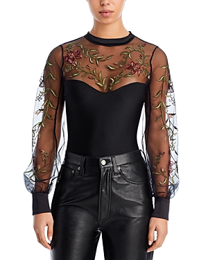 Thistle and Spire Livia Floral Embroidered Bodysuit