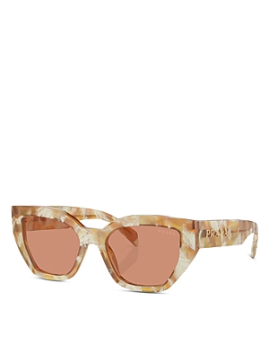 Prada Butterfly Sunglasses, 53mm In Tan/orange Solid