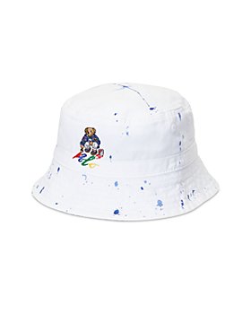 Ralph Lauren - Boys' Paint-Splatter Polo Bear Bucket Hat - Baby