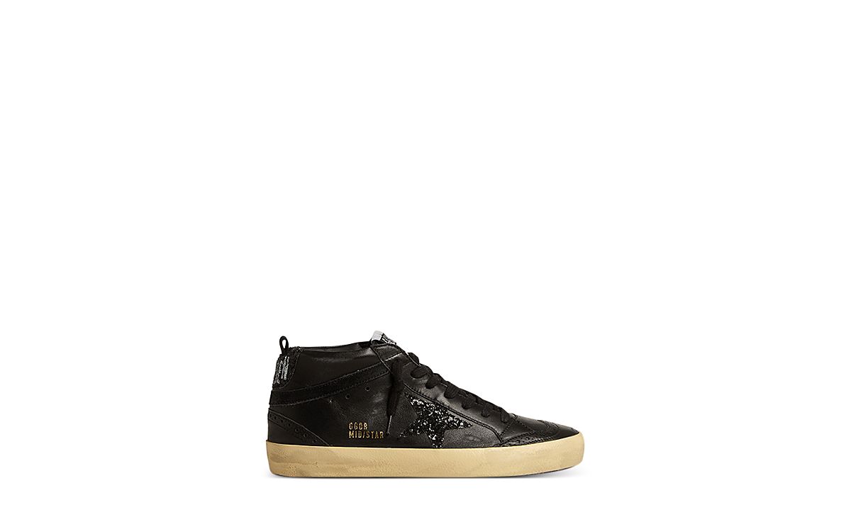 Golden Goose Women's Glitter Star Mid Top Sneakers