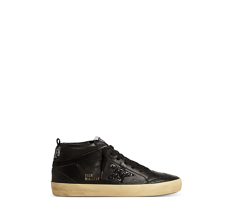 Golden Goose Women's Glitter Star Mid Top Sneakers