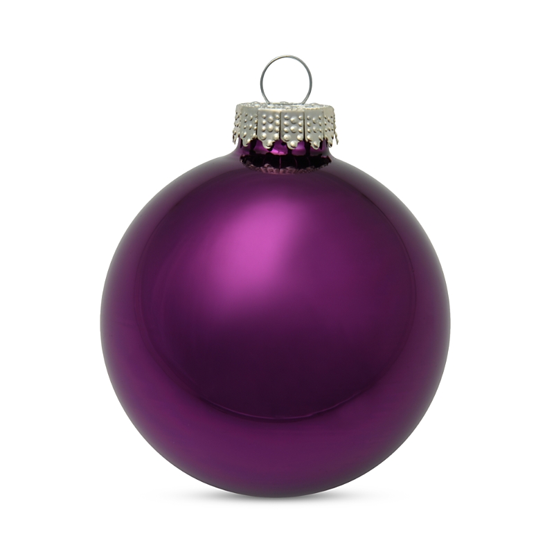 The Whitehurst Company, Llc The Whitehurst Company Ball Ornaments, Set Of 28 In Shiny Purple