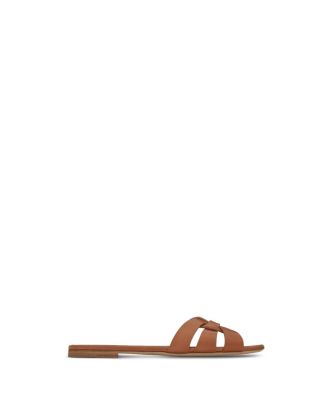 SAINT LAURENT - Women's Tribute Mules in Metallic Leather