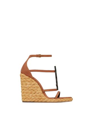 Women's Cassandra Wedge Espadrilles in Smooth Vegetable-tanned Leather