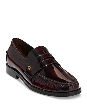 Cole Haan Women's Lux Pinch Penny Loafers In Deep Burgundy