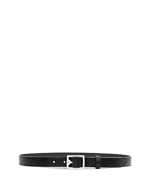 Rag & Bone Baby Boyfriend Women's Textured Leather Belt In Black